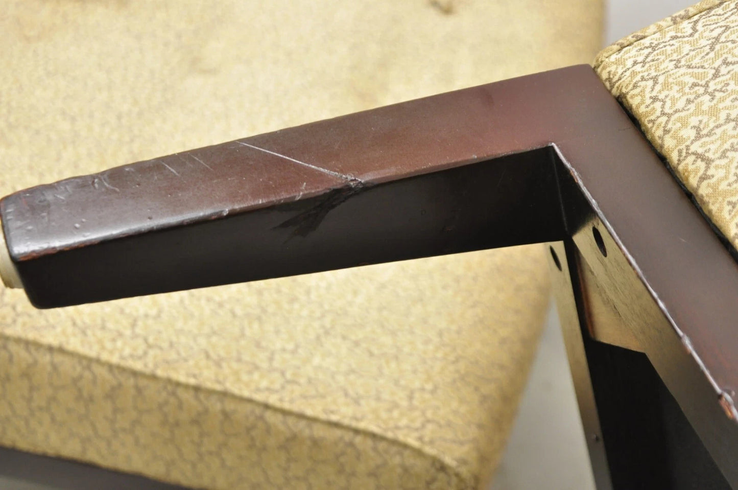 Vintage Edward Wormley for Dunbar Wood Frame Slipper Lounge Chairs - a Pair