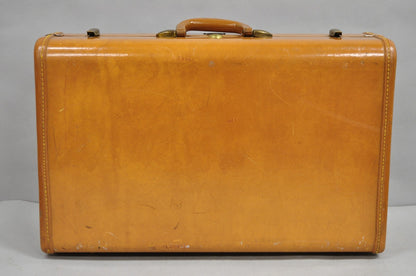Vintage Samsonite Art Deco Brown Leather Hardcase 21" Suitcase Luggage Bag