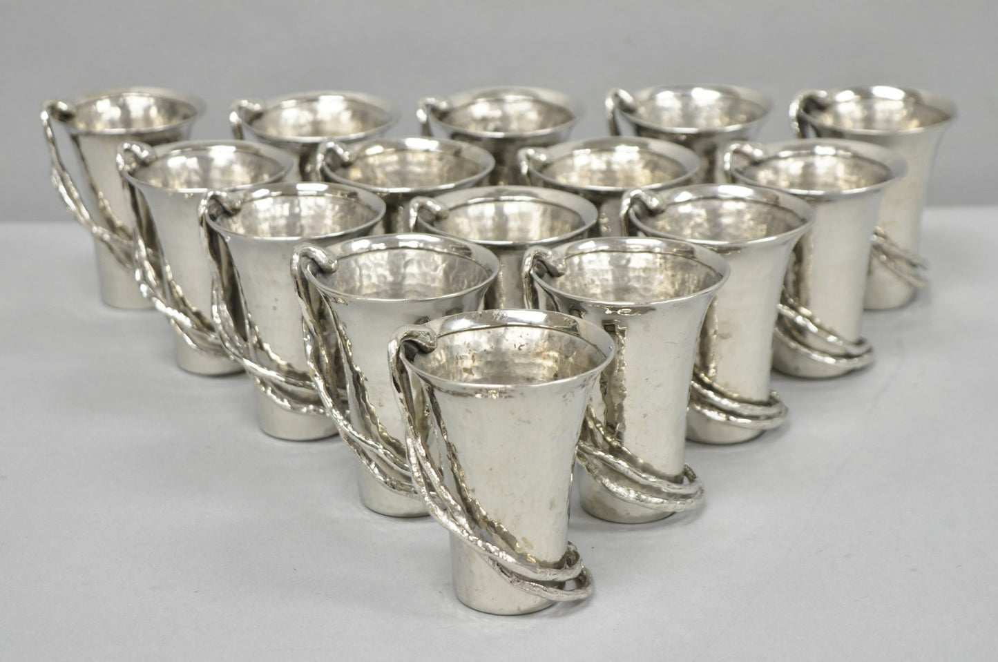 Michael Aram Wisteria Collection Hammered Nickel Silver Plated Small 4" Vase