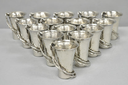 Michael Aram Wisteria Collection Hammered Nickel Silver Plated Small 4" Vase