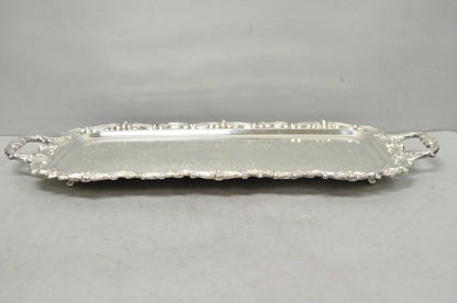 Vintage Bristol 132 Victorian Silver Plated Narrow Serving Platter Bar Tray