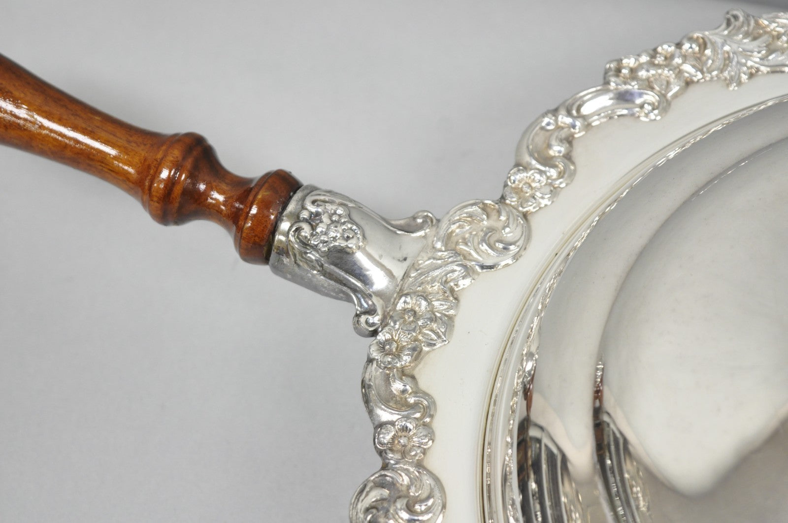 Vintage English Victorian Silver Plated Covered Chafing Dish Serving Platter