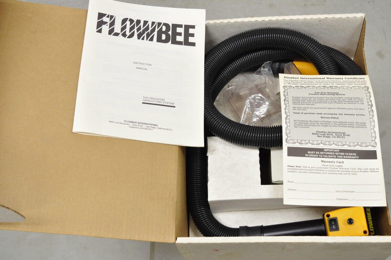 Vintage 90s Flowbee Precision Home Haircutting Hair Cut System with Box