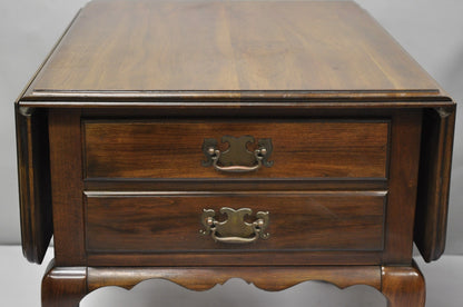 Vintage Pennsylvania House Cherry Wood Drop Leaf Pembroke End Tables - a Pair
