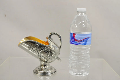 Vintage Raimond Victorian Silver Plated Copper Pedestal Sugar Scuttle Bowl