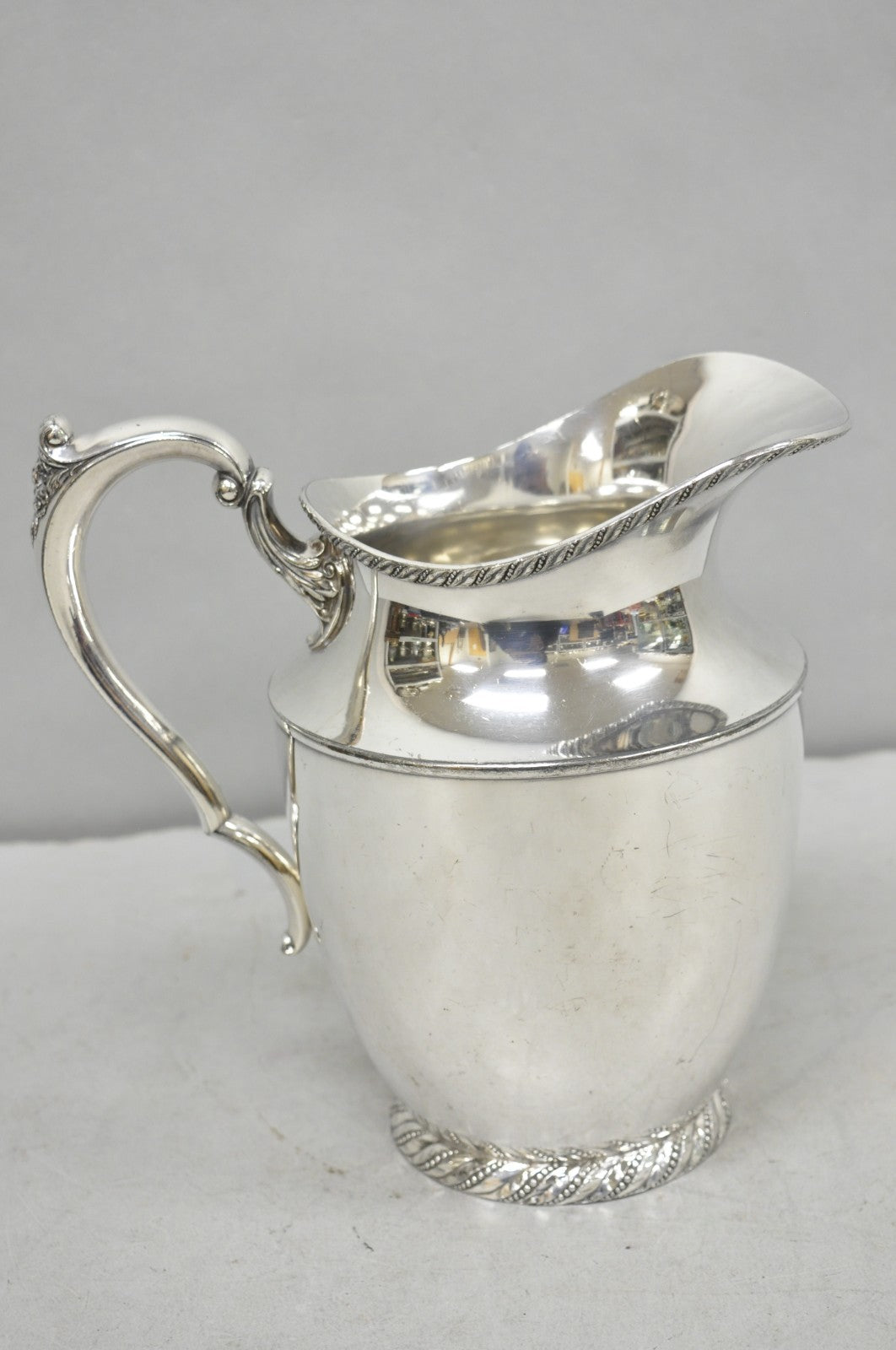 Vintage Victorian Silver Plated Melford Lemonade Water Pitcher with "S" Monogram