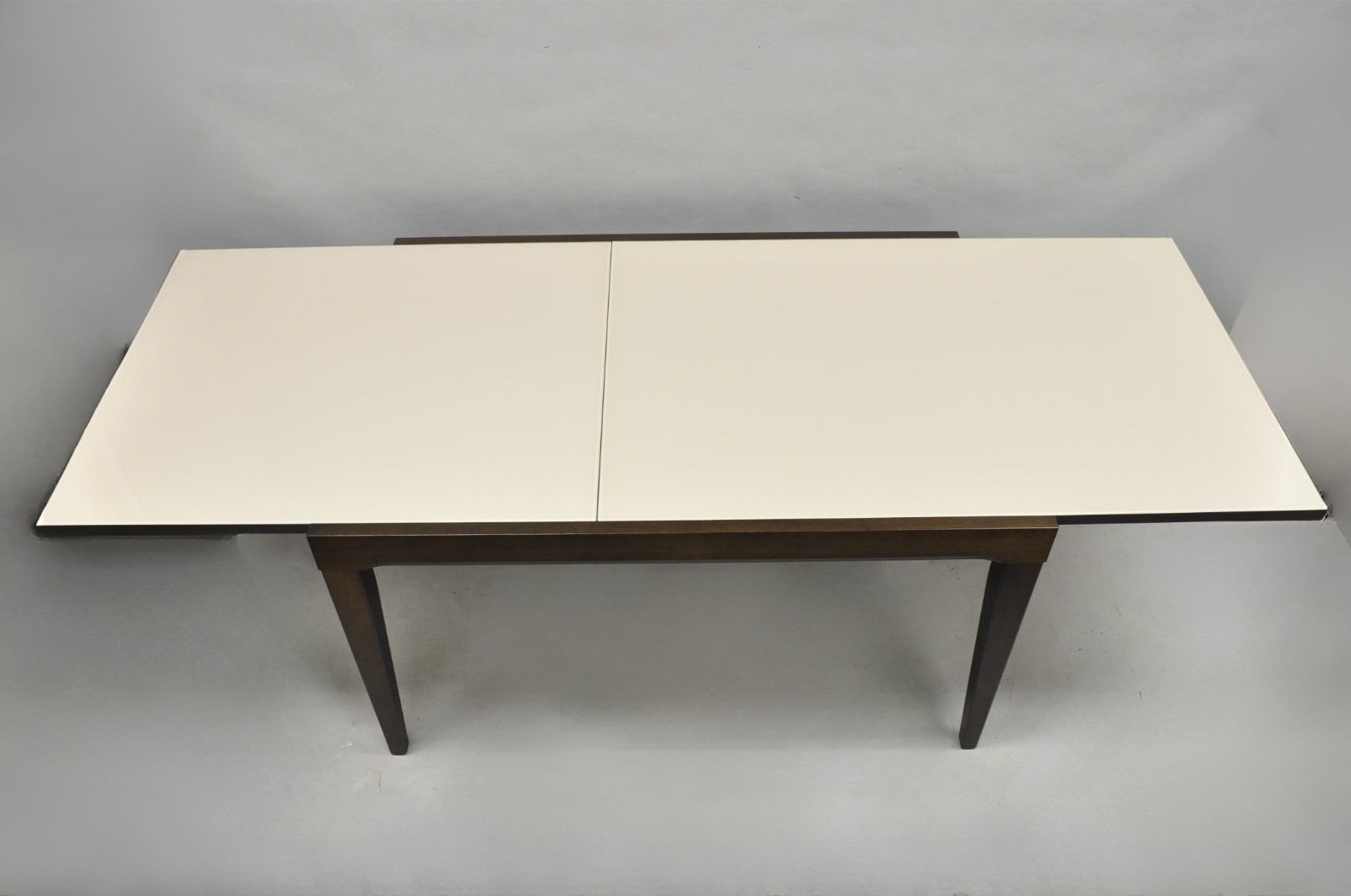 Calligaris S.p.A Italian Modern Extendable Glass Top Dining Table w/ Hidden Leaf