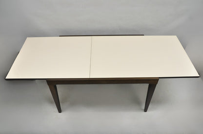 Calligaris S.p.A Italian Modern Extendable Glass Top Dining Table w/ Hidden Leaf