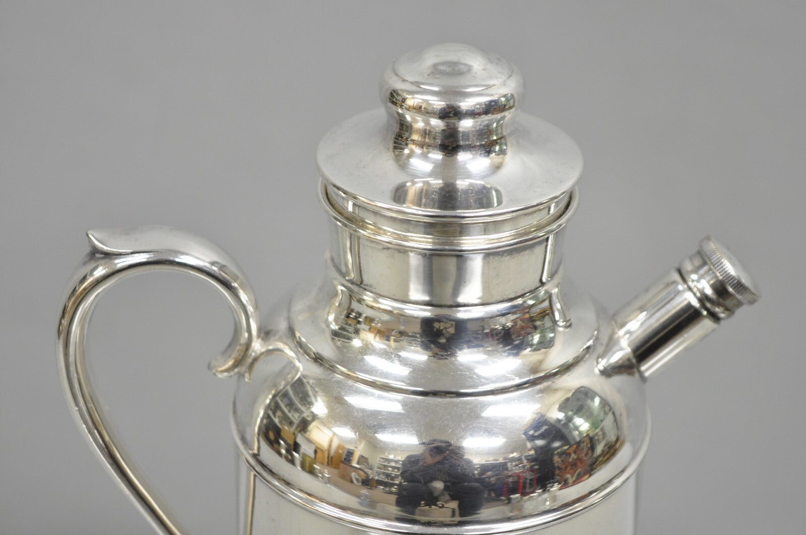Vintage Sheridan Art Deco Silver Plated Martini Cocktail Shaker Pitcher