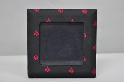 Ralph Lauren Ealing Skull and Spade Black & Red Fabric 4x4 Photo Picture Frame
