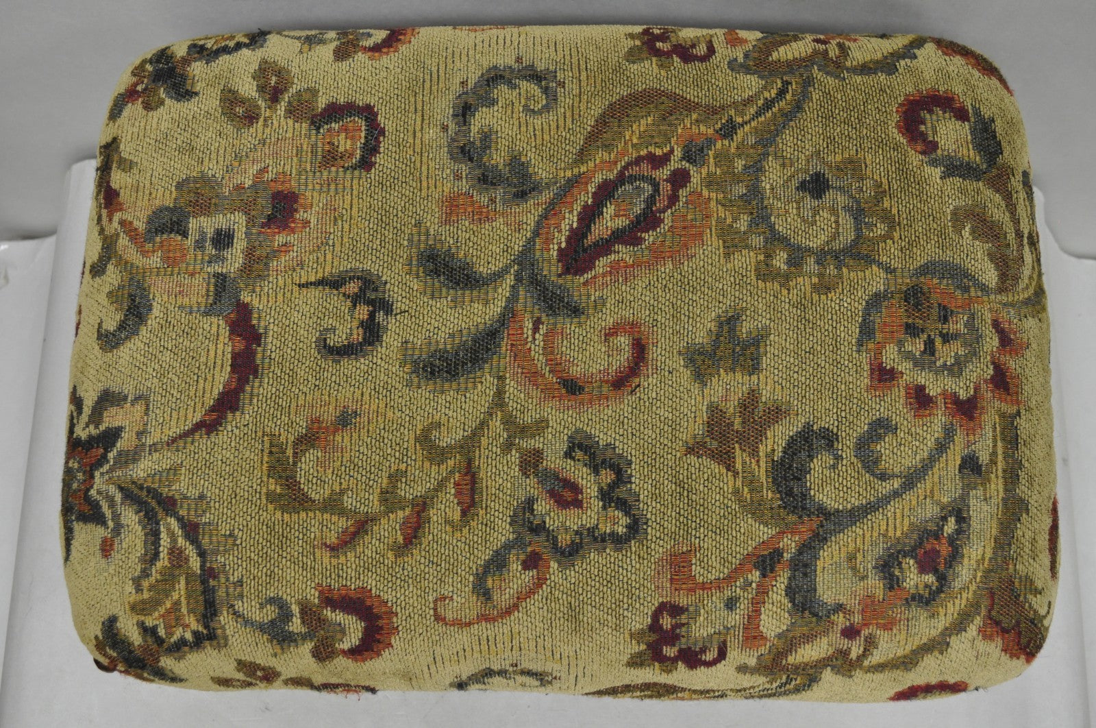 Antique French Louis XV Style Victorian Carved Mahogany Ottoman Footstool