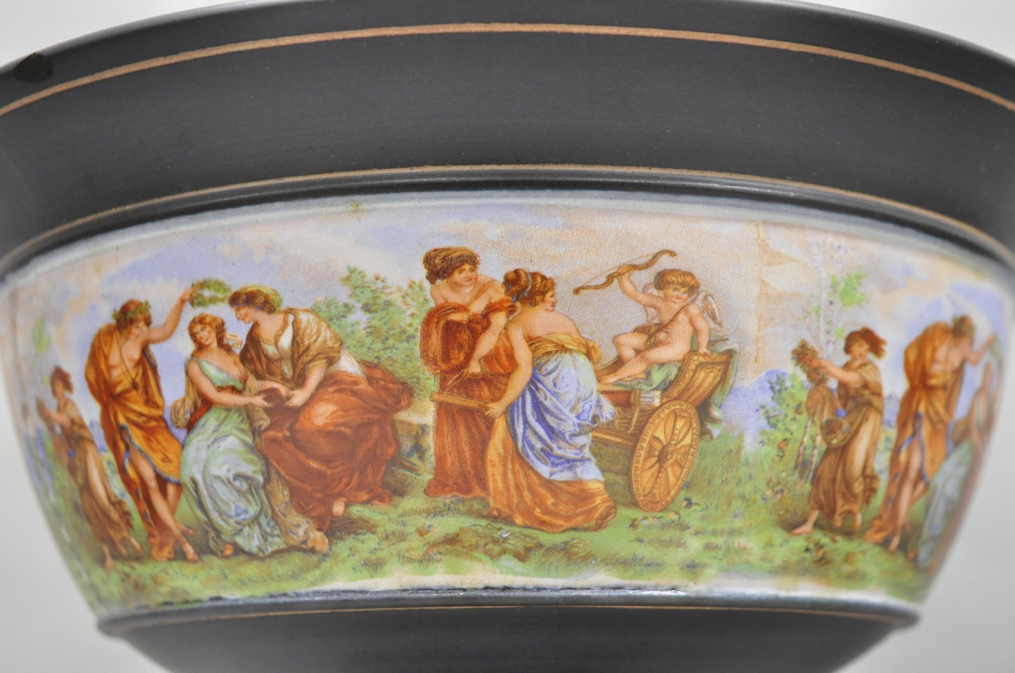 Ceramiche Florentine Italian Neoclassicall Terracotta Pottery Compote Dish, Pair