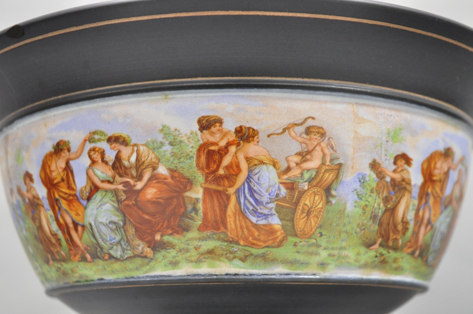 Ceramiche Florentine Italian Neoclassicall Terracotta Pottery Compote Dish, Pair