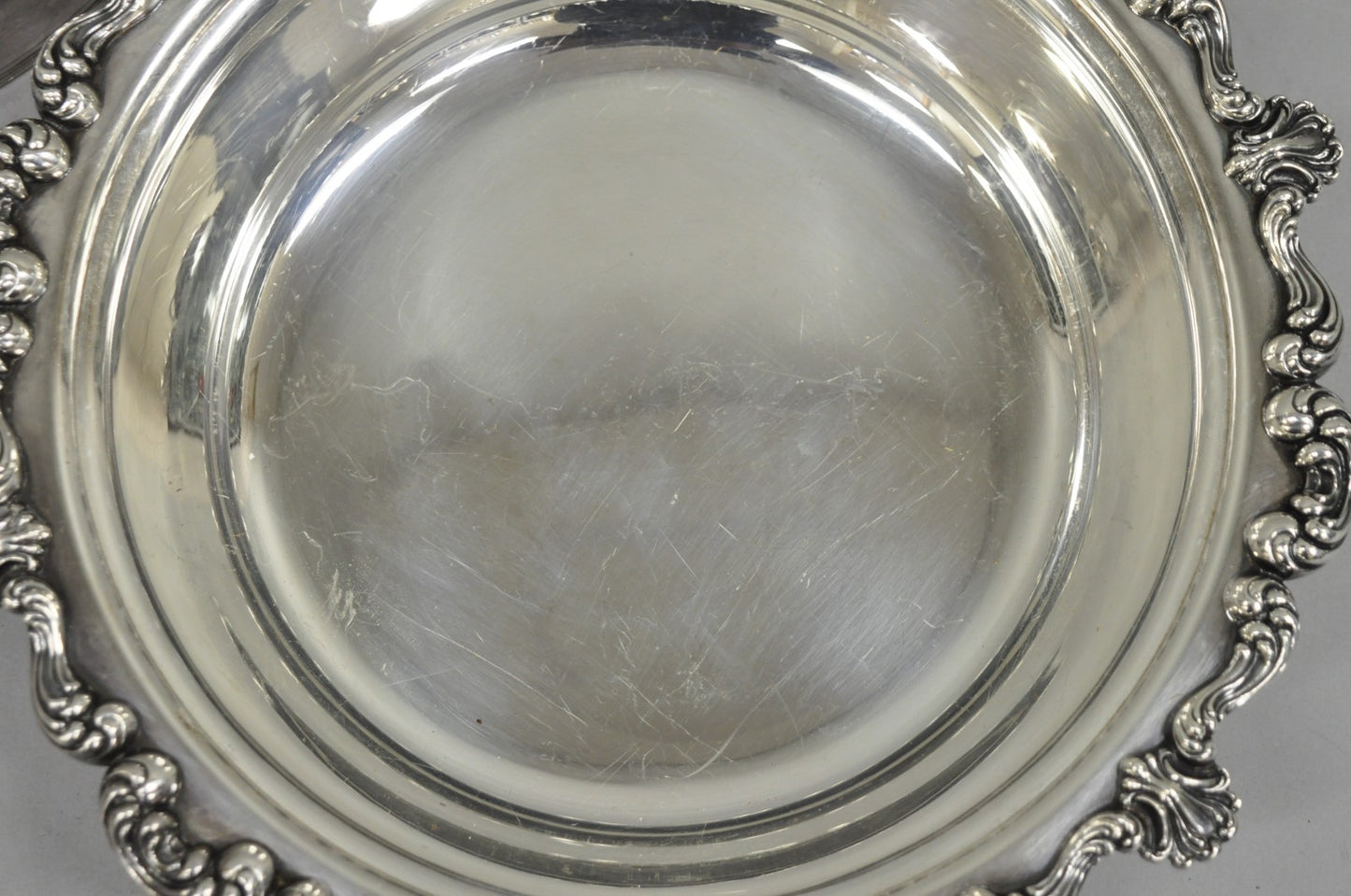 Vintage W&SB Victorian Silver Plated Ornate Round Lidded Vegetable Serving Dish