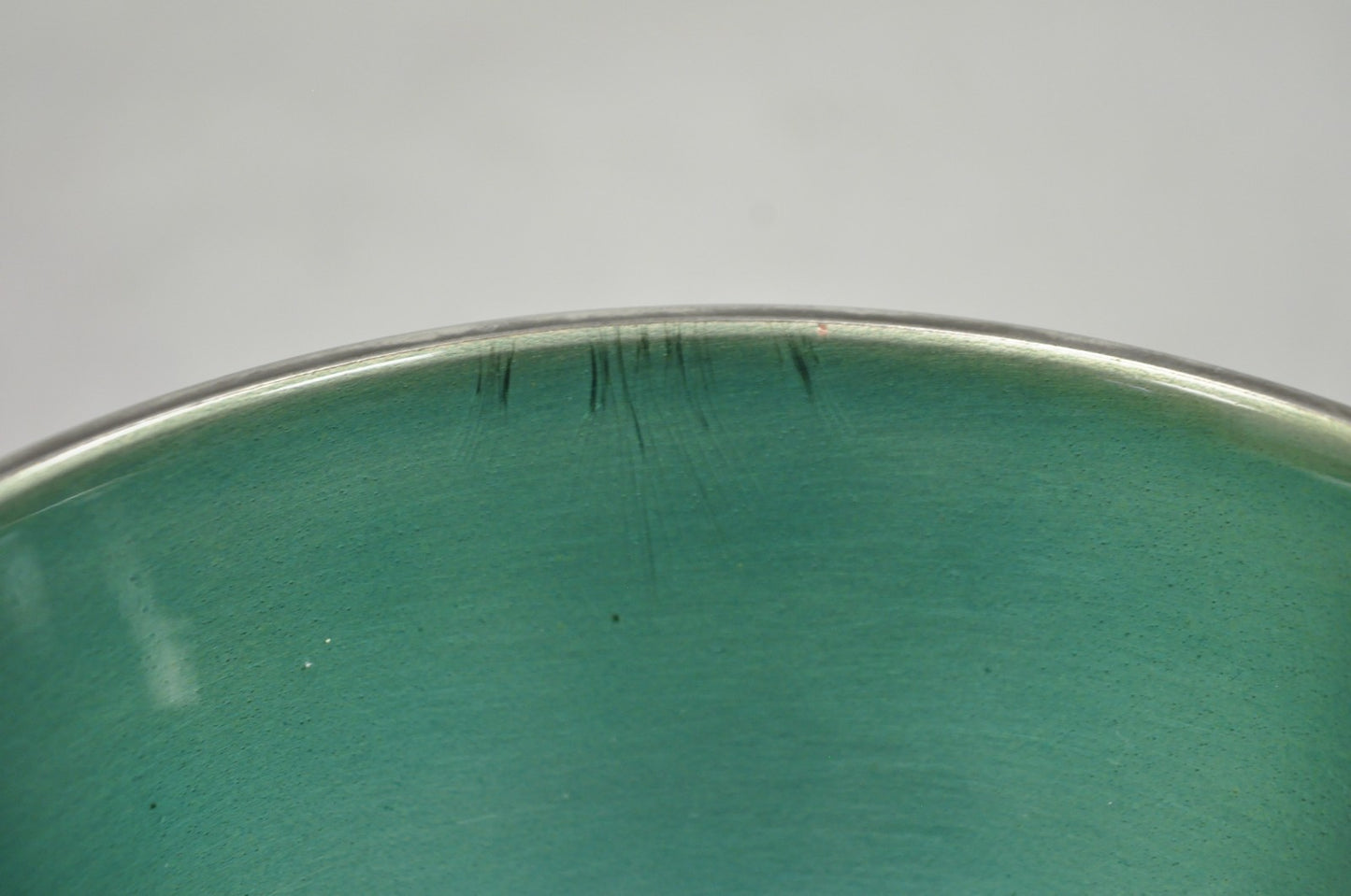 Vintage Towle Mid Century Modern Silver Plated Green Enamel Candy Nut Dish Bowl