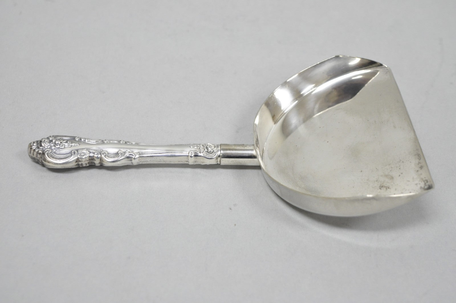 Vintage English Victorian Silver Plated Rose Flower Table Butler Crumb Catcher