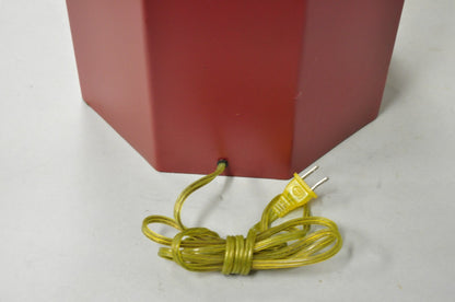 Vintage Chinoiserie Red Tole Metal Tea Canister Table Lamp by Vaughan Design Ltd