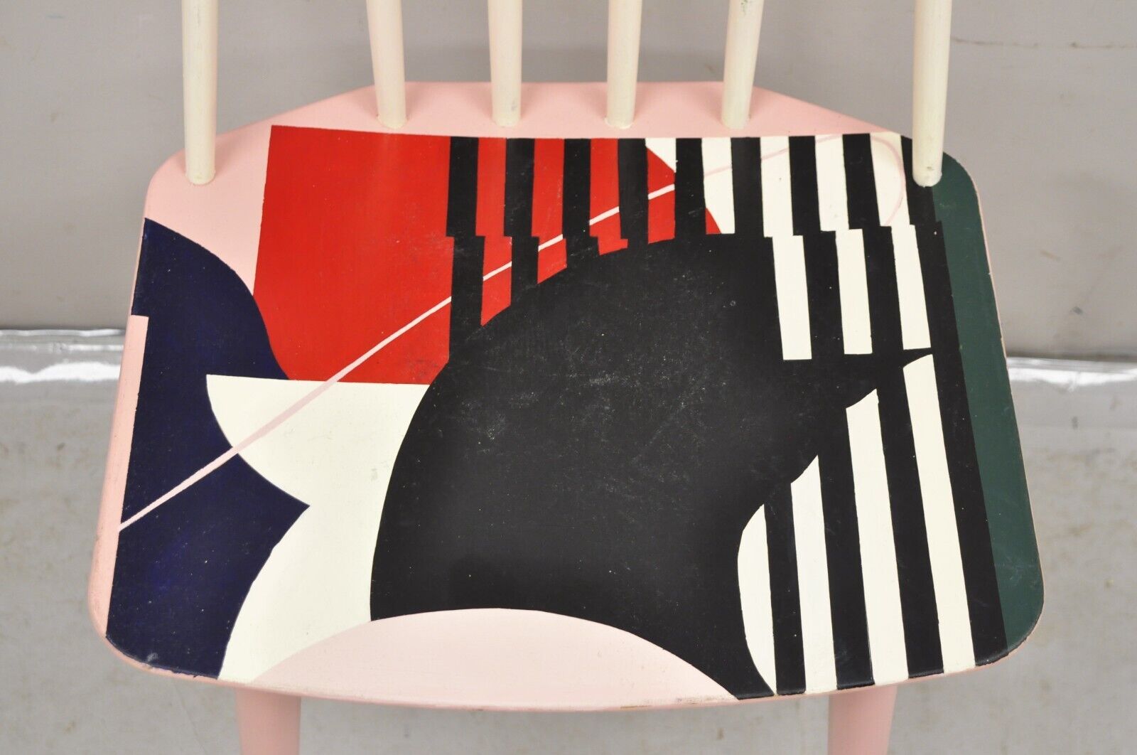 Folke Pålsson J77 Dining Side Chair Abstract Hand Painted Signed KMAC by HAY