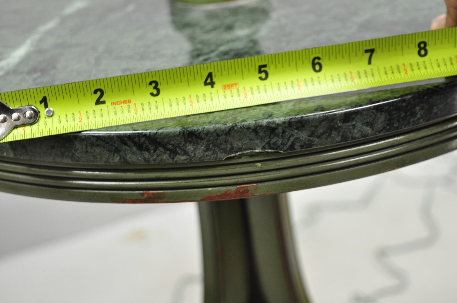 Hollywood Regency Tommi Parzinger Style Green Marble End Table Floor Lamp - Pair