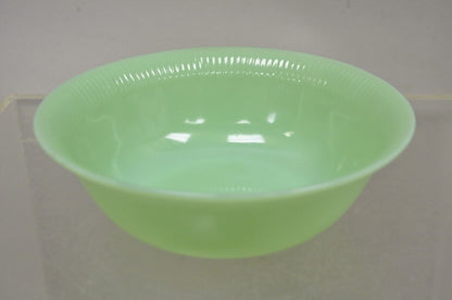Vtg Fire King Oven Ware Green Jadeite Ribbed Jane Ray 8.25" Serving Bowl - 2 Pcs