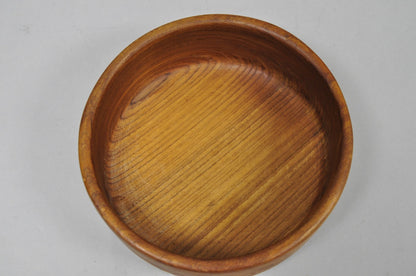 Vintage Mid Century Danish Modern Carved Teak Wood Salad Fruit Bowl (A)