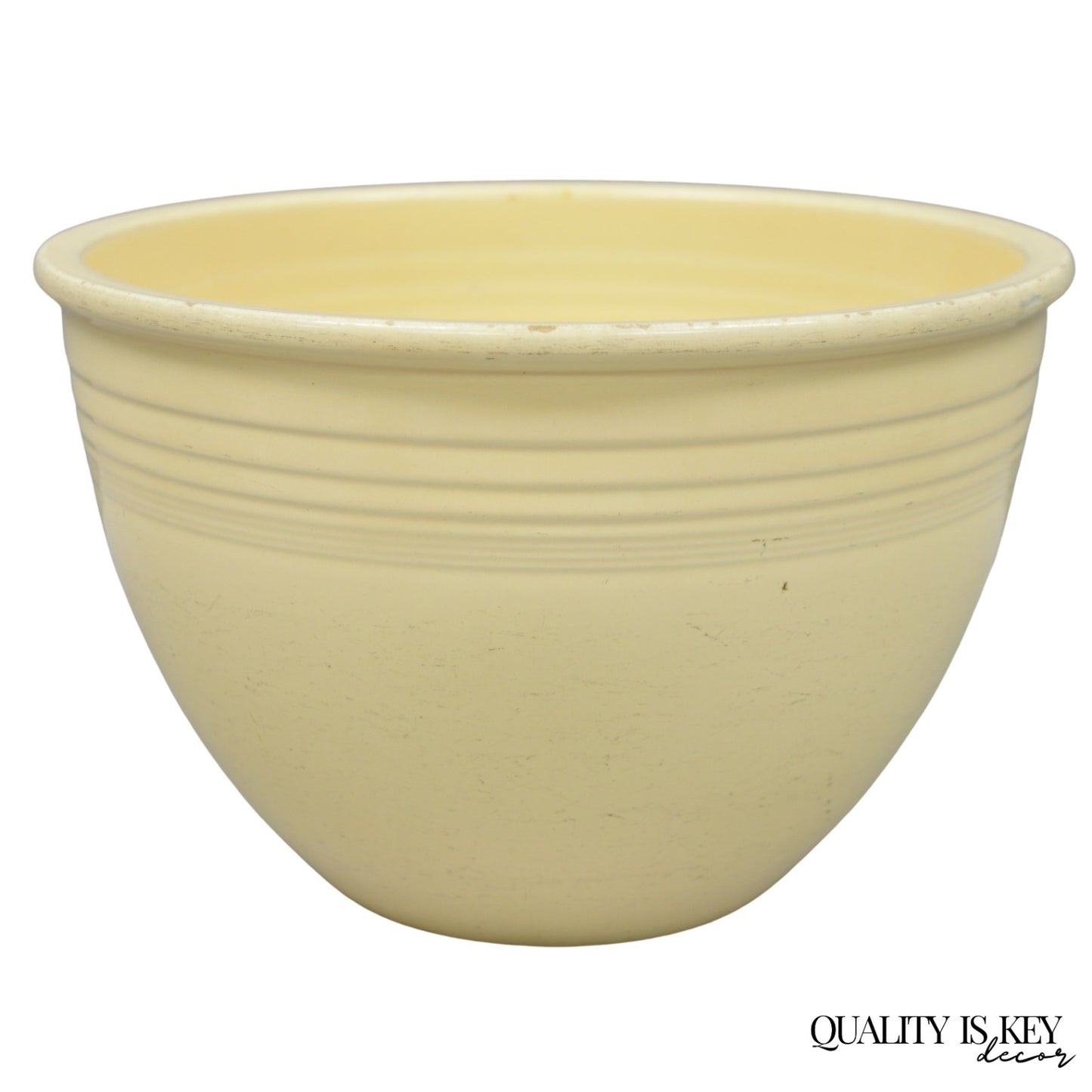 Vintage Fiesta Homer Laughlin China #7 Ivory Large Nesting Kitchen Mixing Bowl