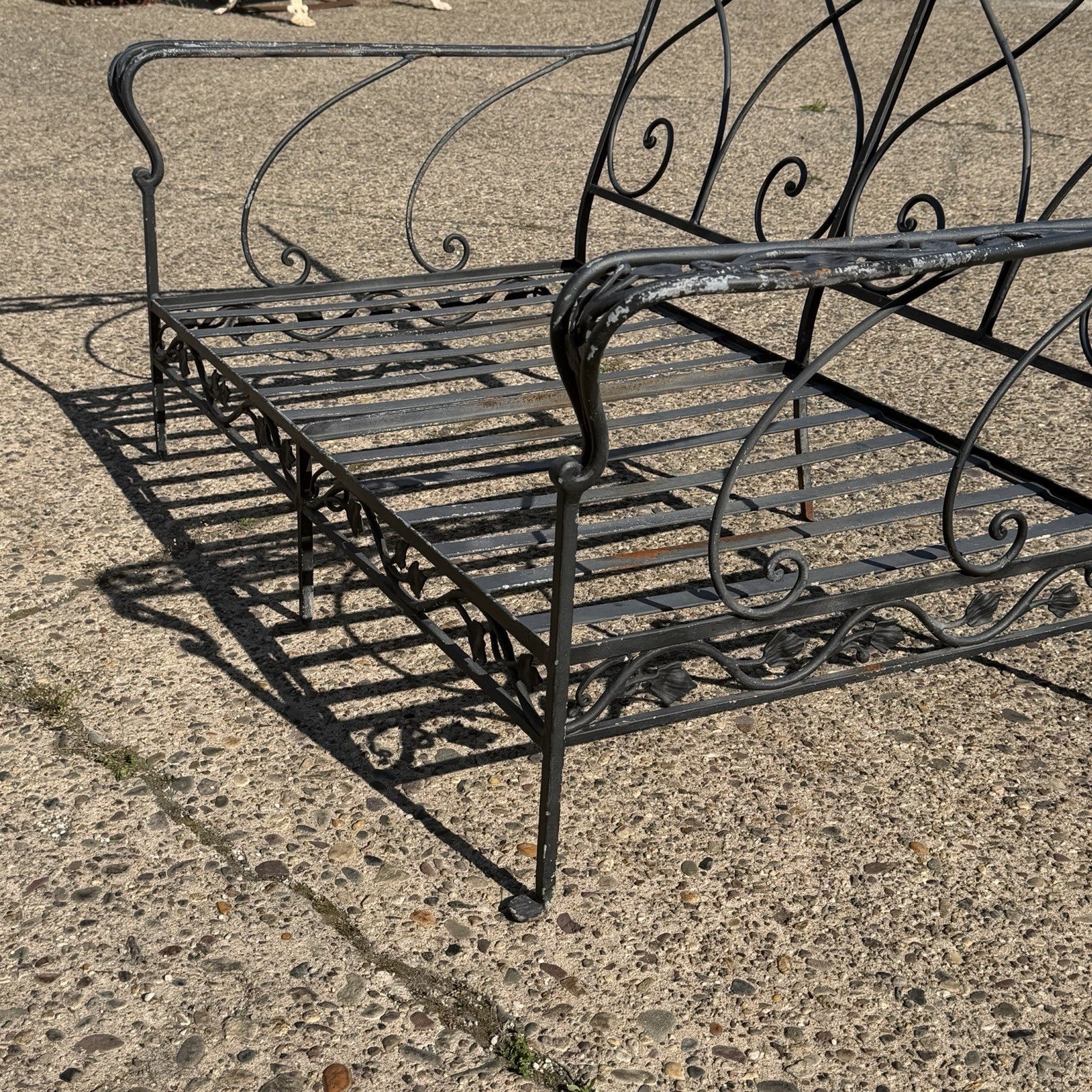 Vintage Salterini Style Wrought Iron Settee Loveseat by Florentine Craft Studio