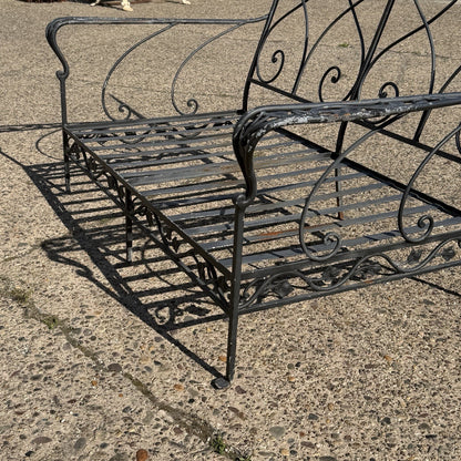 Vintage Salterini Style Wrought Iron Settee Loveseat by Florentine Craft Studio