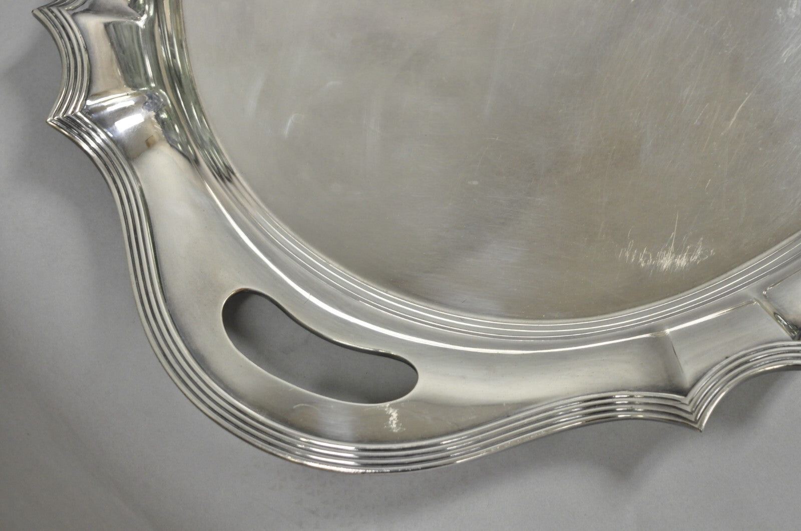 Antique Gorham Edwardian Silver Plate Serving Bar Tray Engraved to Reverend 1945