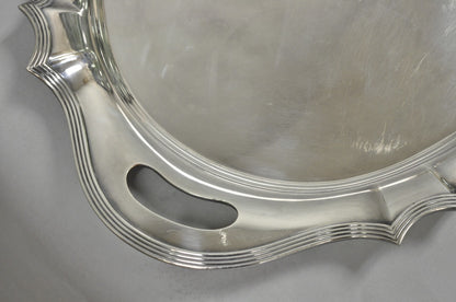 Antique Gorham Edwardian Silver Plate Serving Bar Tray Engraved to Reverend 1945