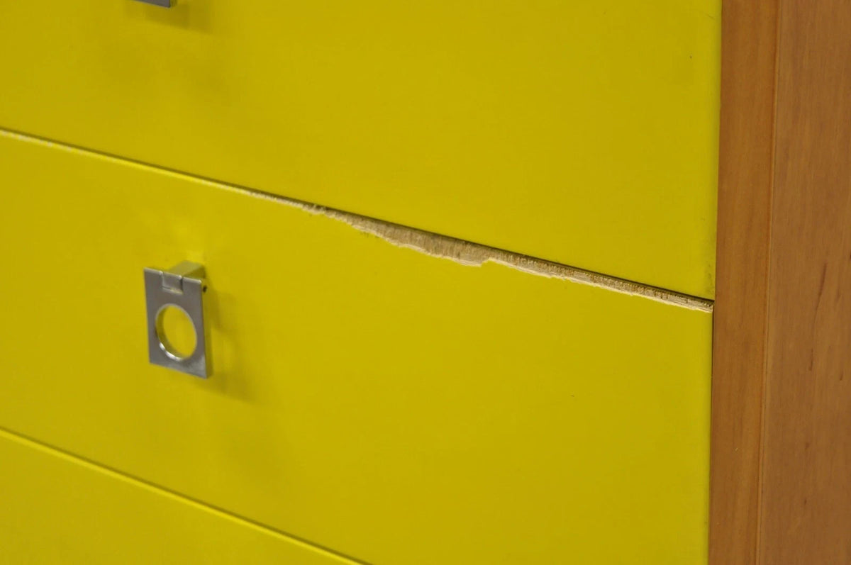 Jack Cartwright for Founders Mid Century Modern Yellow Maple Nightstand Chest
