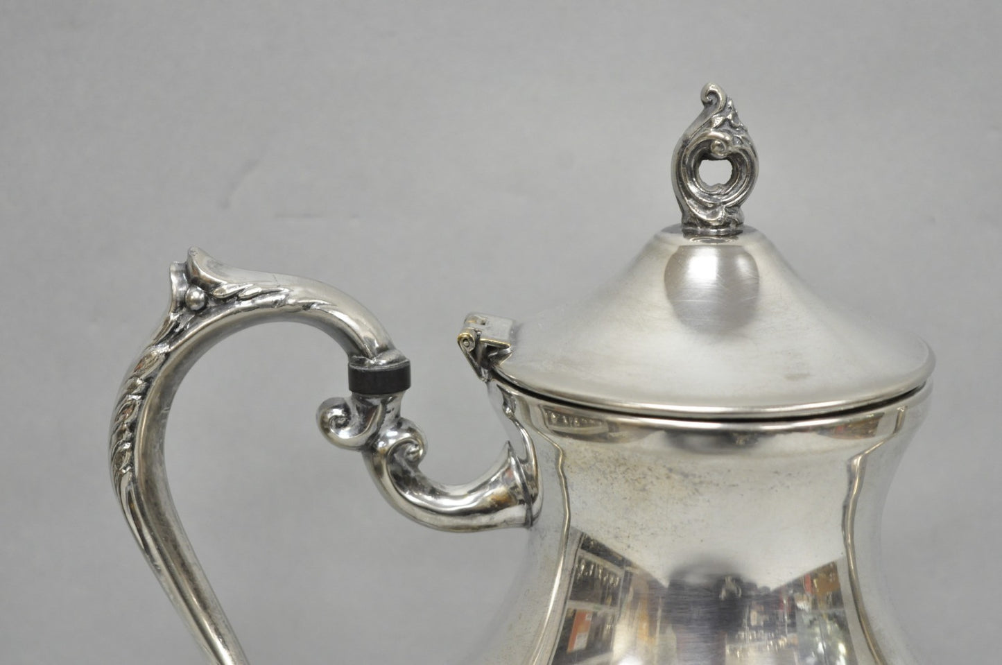 Vintage Victorian Silver Plated Footed Coffee Pot Tea Kettle