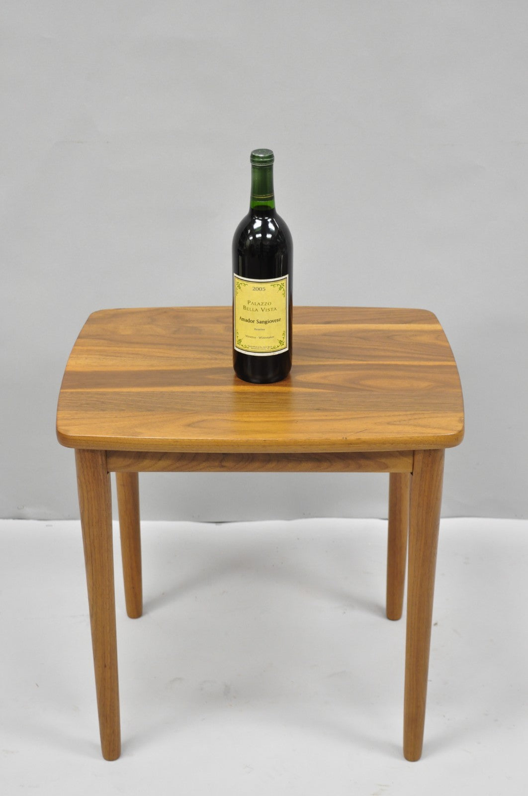 Contemporary Mid Century Danish Modern Style Small Teak Drinks Side Table