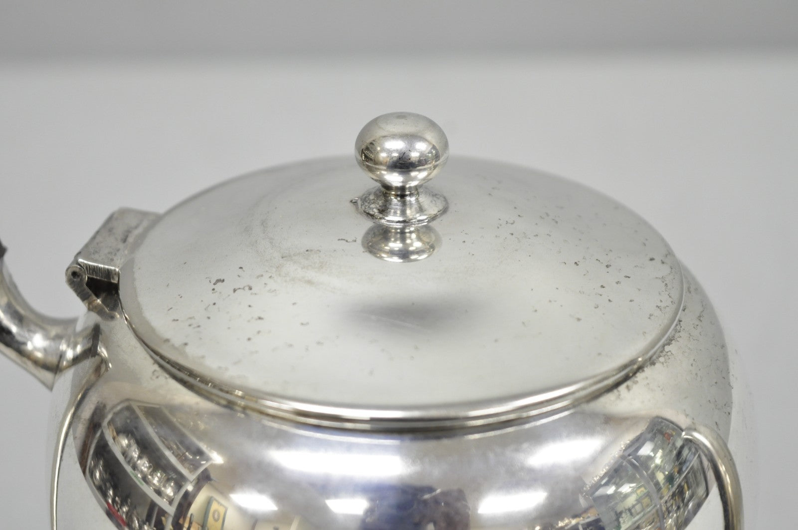 Vintage Abraham & Straus Victorian Silver Plated Bulbous Coffee Pot Teapot