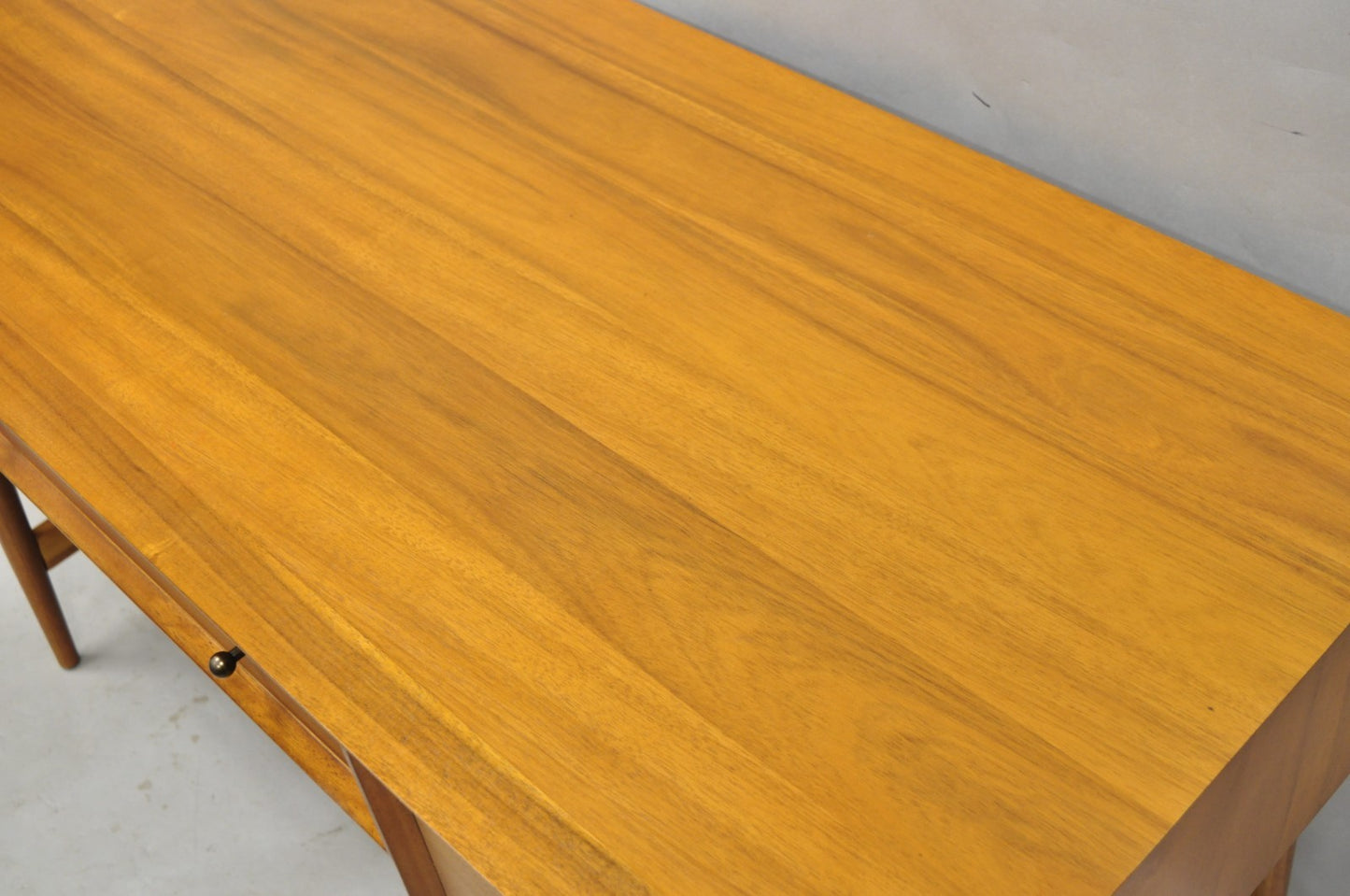 West Elm Williams Sonoma Mid Century Modern Acacia Teak Style Writing Desk (B)