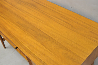 West Elm Williams Sonoma Mid Century Modern Acacia Teak Style Writing Desk (B)