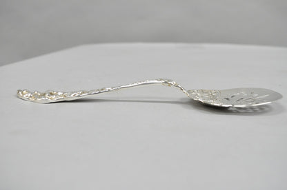 Antique Art Nouveau Sterling Silver Tomato Server with Floral Repousse