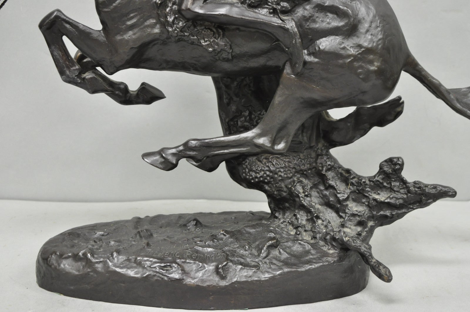 Frederic Remington "Cheyenne" Lost Wax Cast Bronze Native American Sculpture