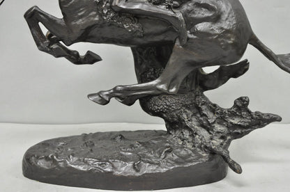 Frederic Remington "Cheyenne" Lost Wax Cast Bronze Native American Sculpture