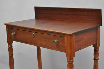 Antique Sheraton Mahogany One Drawer Washstand Server Farmhouse Side Table