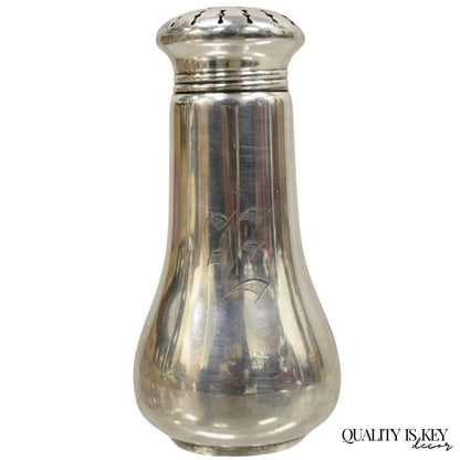 Antique Wilcox SP Co. 4281 Silver Plated Seasoning Spice Shaker "E" Monogram