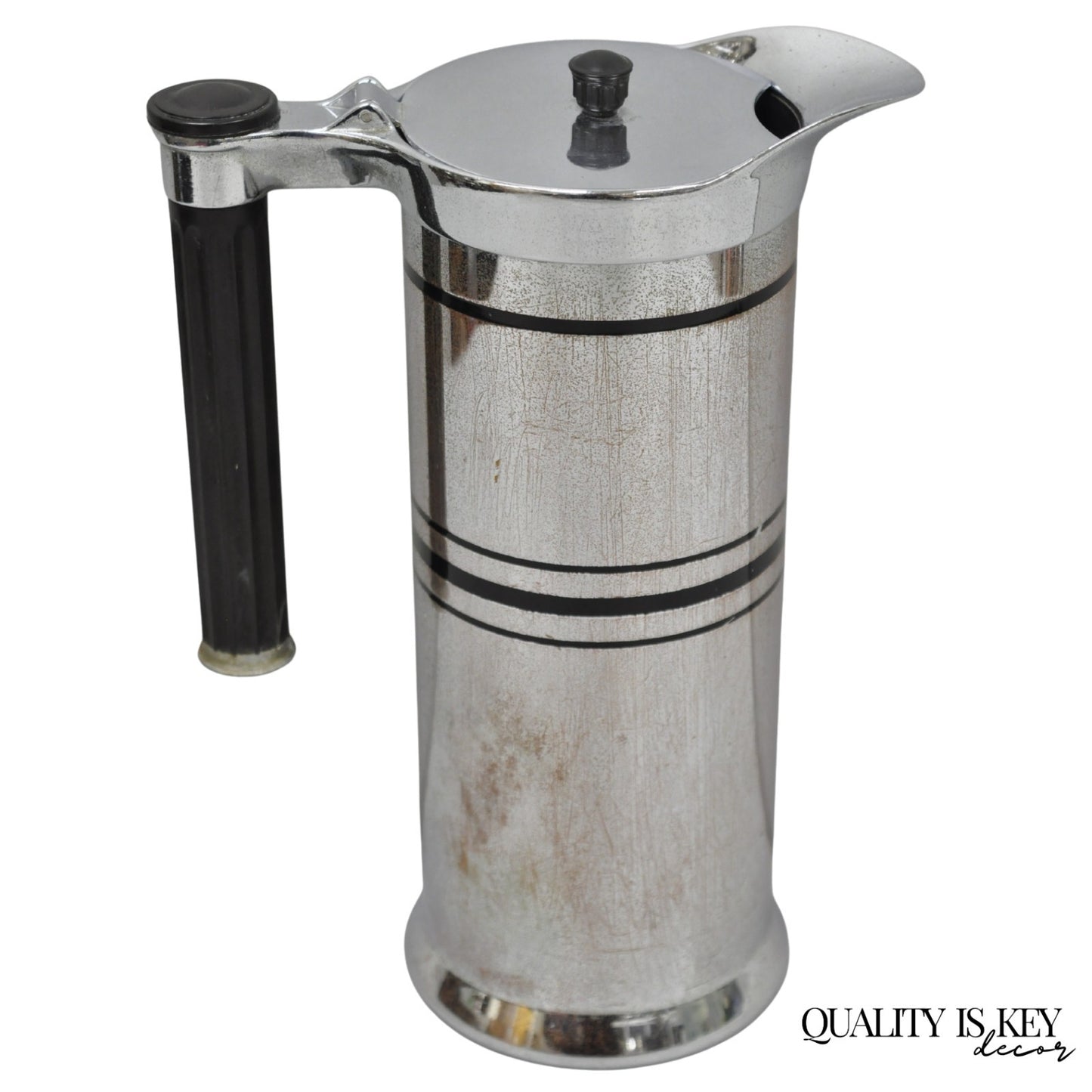 Vintage Sunbeam Art Deco Style Silver Plated Diner Coffee Pot