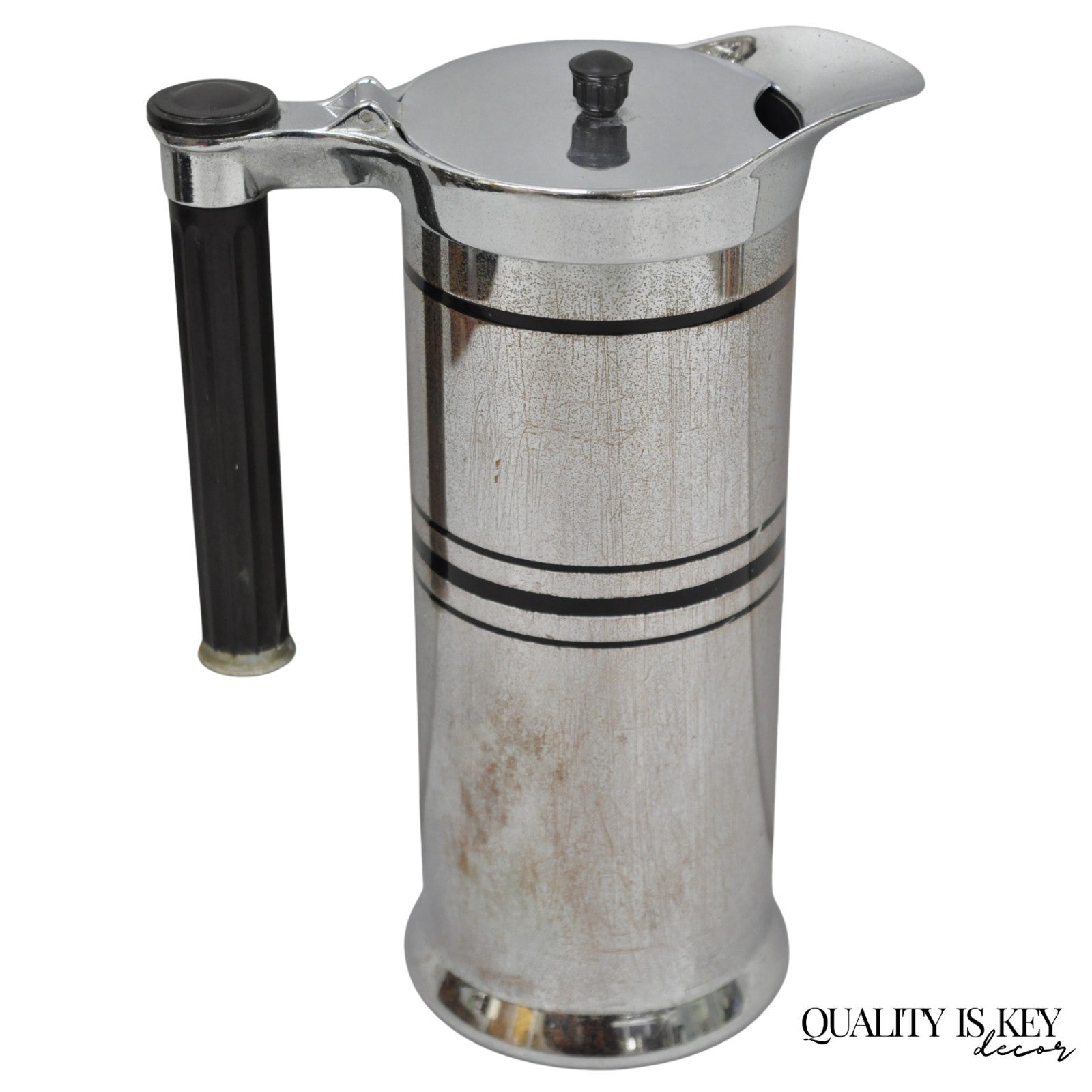 Vintage Sunbeam Art Deco Style Silver Plated Diner Coffee Pot