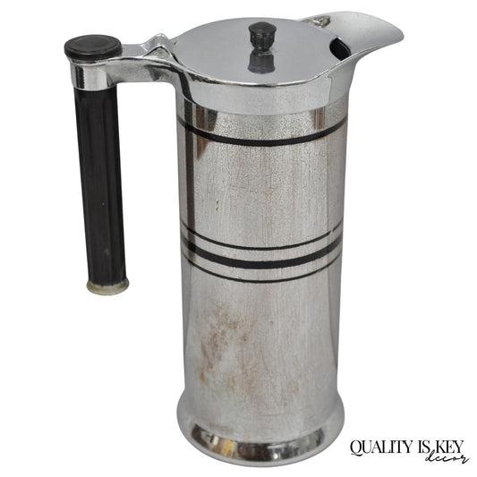 Vintage Sunbeam Art Deco Style Silver Plated Diner Coffee Pot