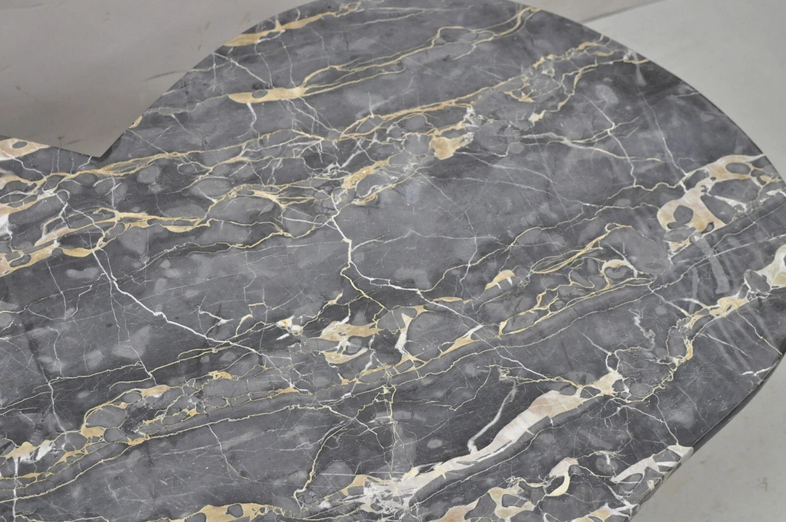 Vintage Custom Heart Shaped Italian Marble Top Hollywood Regency Coffee Table