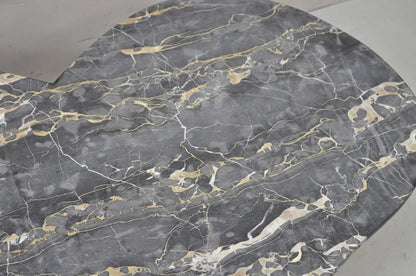 Vintage Custom Heart Shaped Italian Marble Top Hollywood Regency Coffee Table