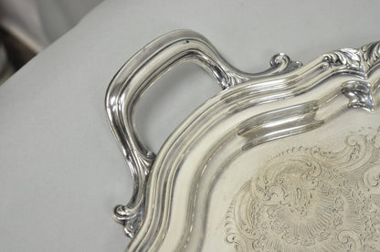 Antique Reed & Barton Winthrop Silver Plated Victorian Bar Serving Platter Tray