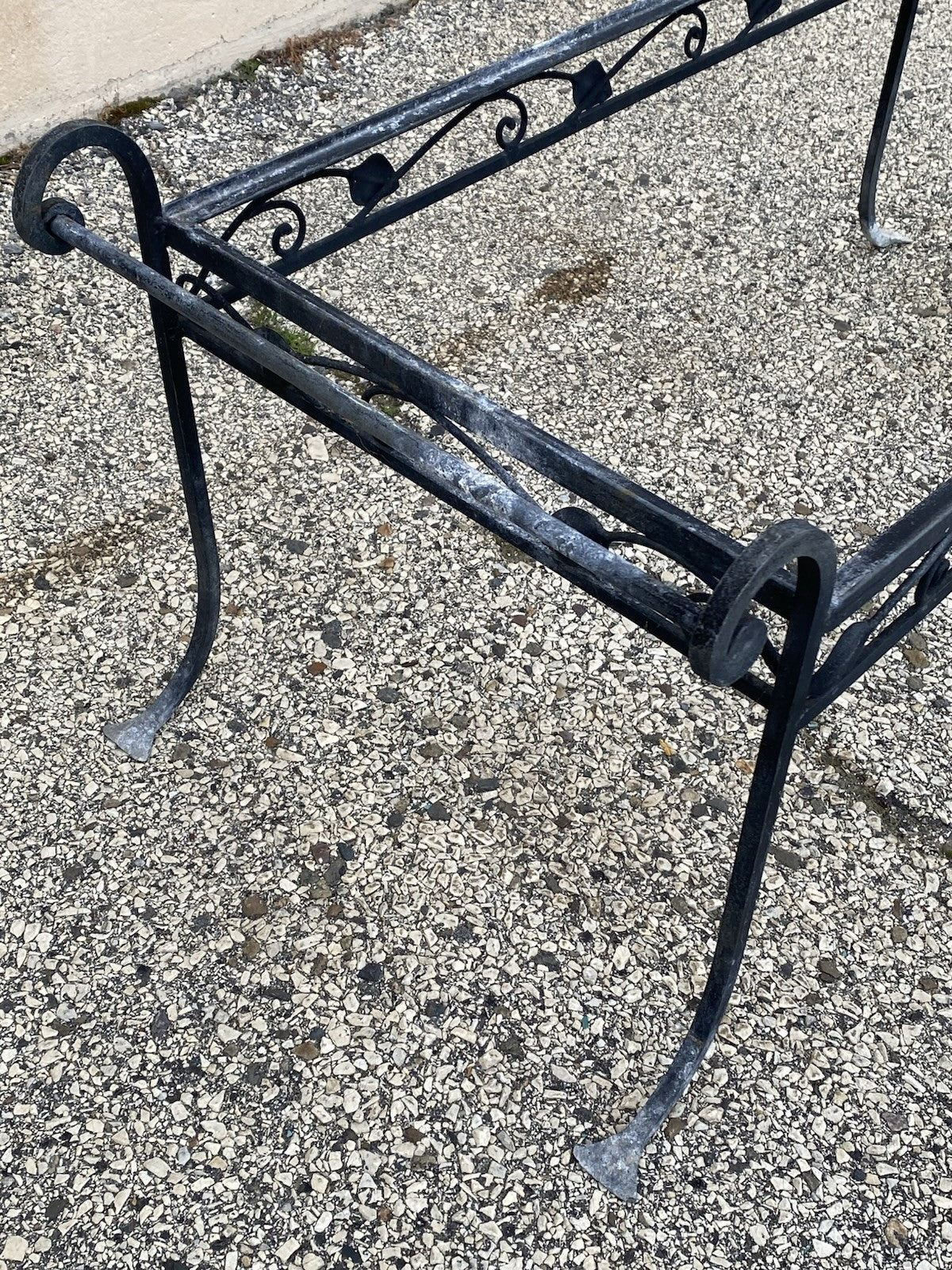 Vintage Salterini Art Nouveau Wrought Iron Garden Patio Sofa Chair Set - 4 Pcs