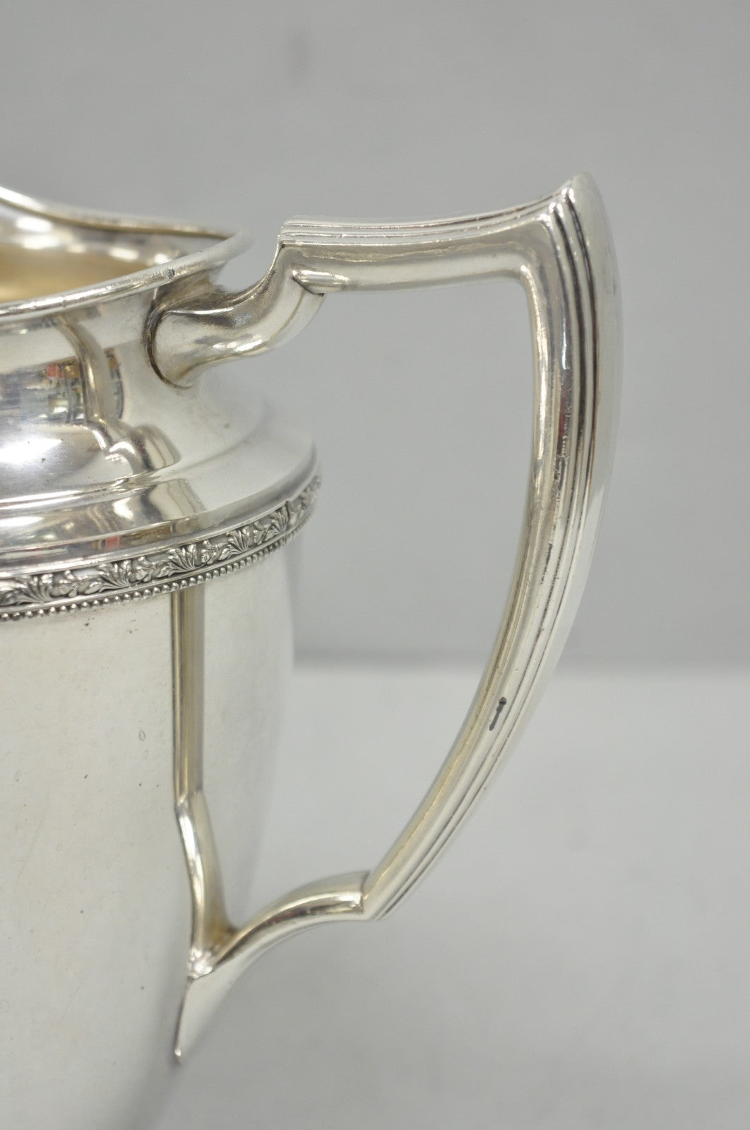 Vintage WMA Rogers Victorian Silver Plated Bulbous Footed Water Pitcher