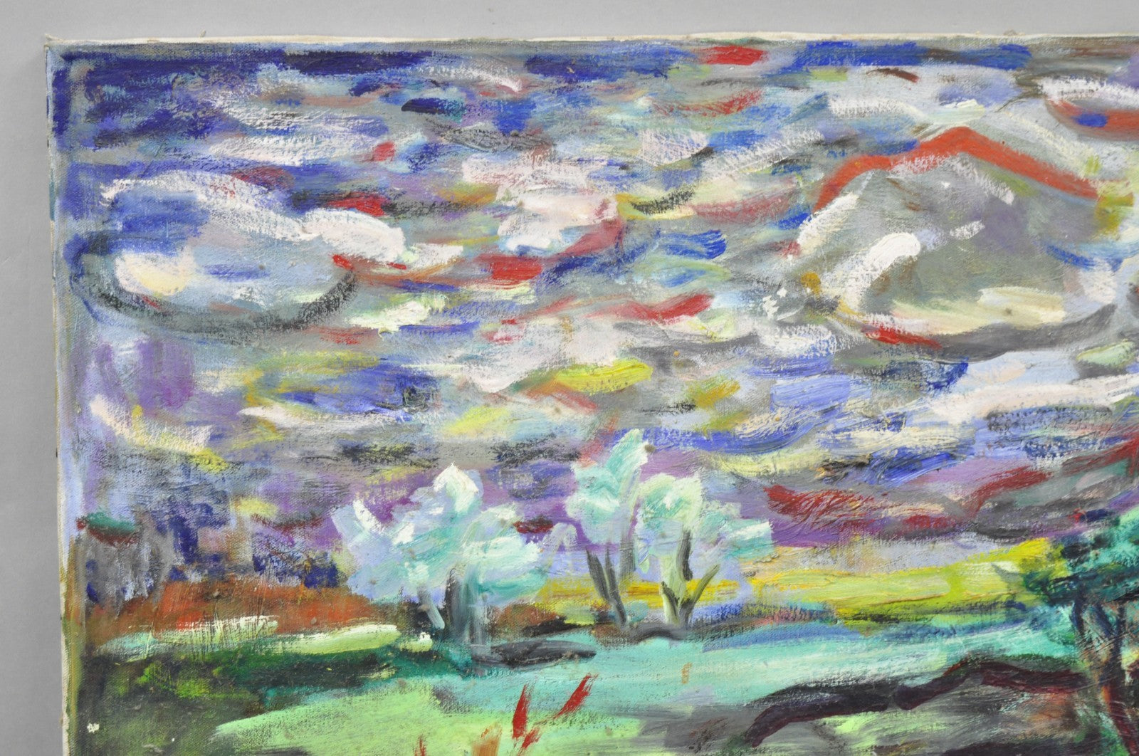 Vintage Samuel Heller " Forrest Landscape" Oil on Canvas Painting